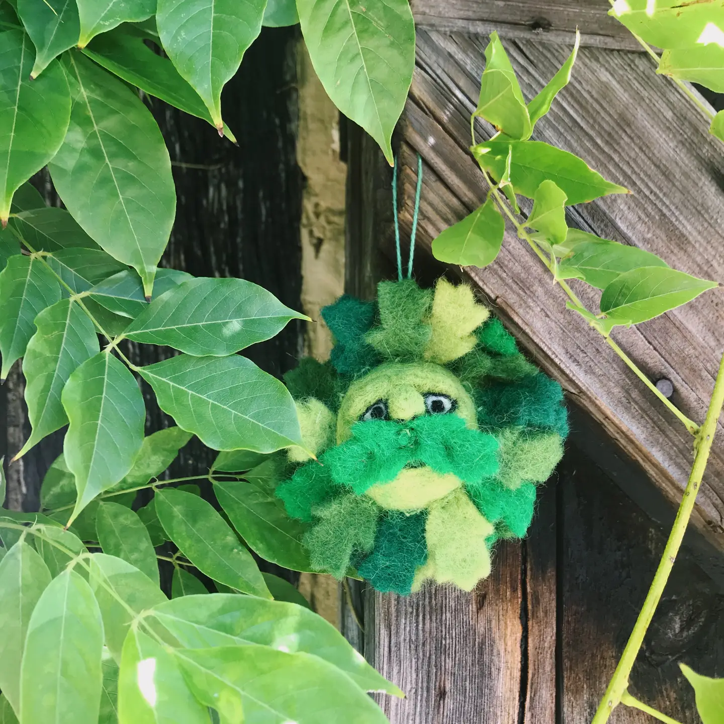 Felted Green Man Ornament