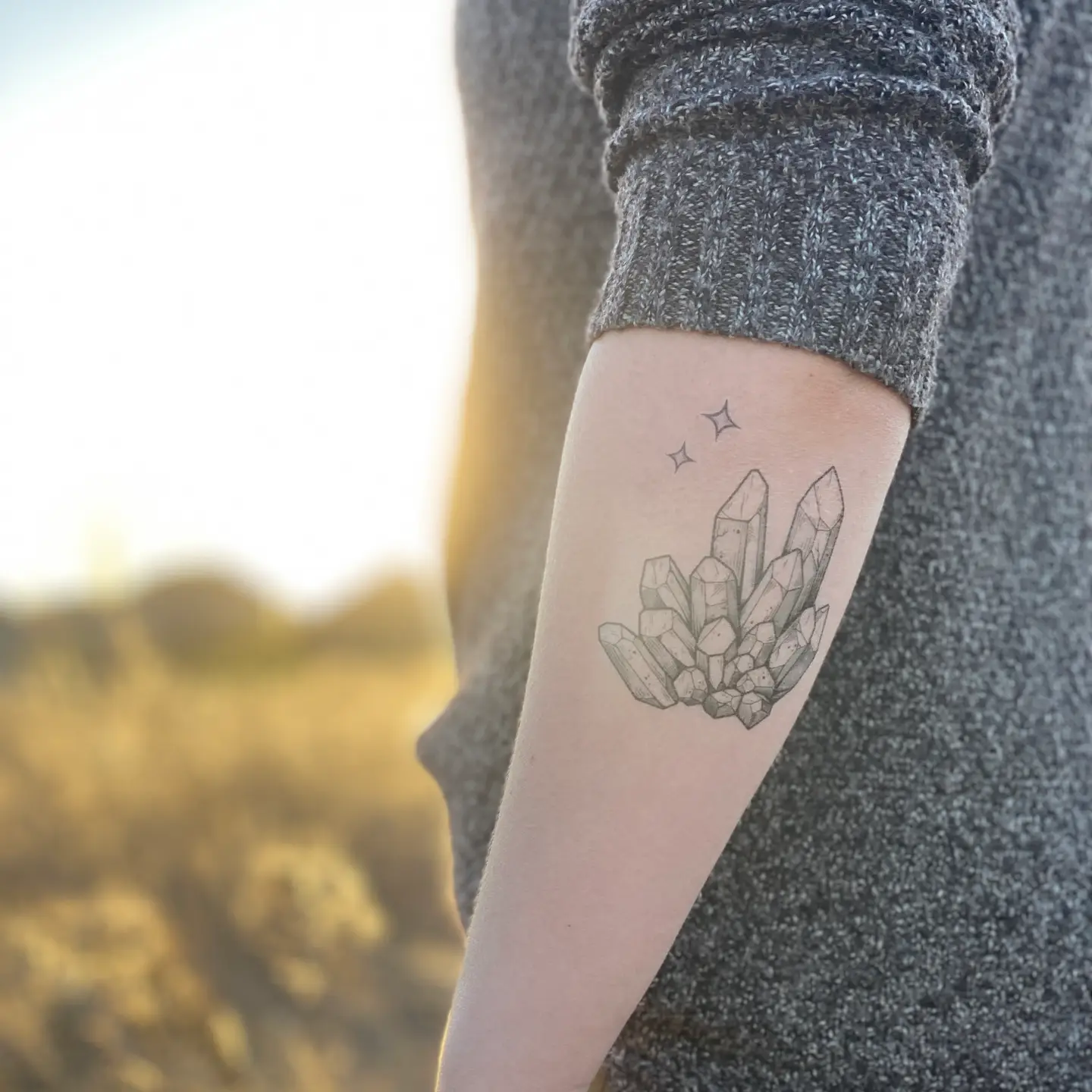 Crystal Quartz Temp Tattoo