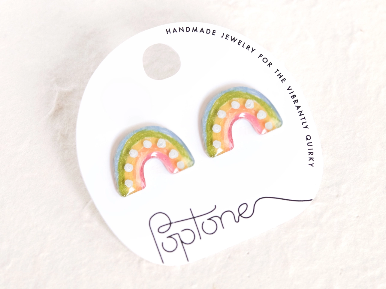 Simple Pastel Rainbow Stud Earrings