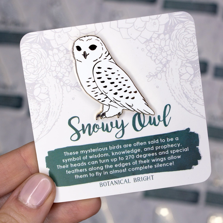 Snowy Owl Enamel Pin