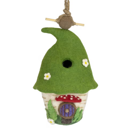 Felted Birdhouse Woodland Fairy House