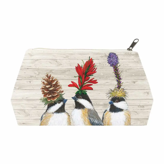 Canvas Cosmetic Bag The Chickadee Sisters