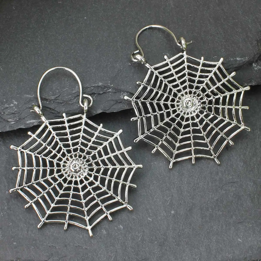 Spider Web Hoop Earrings