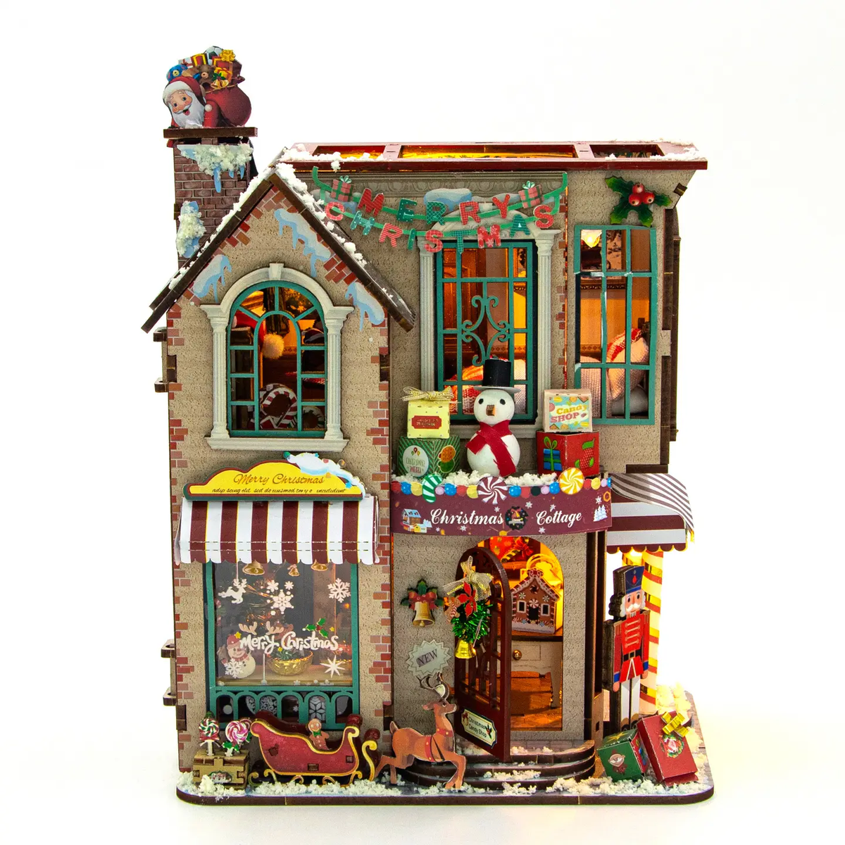 DIY Miniature Book Nook: Christmas Cottage