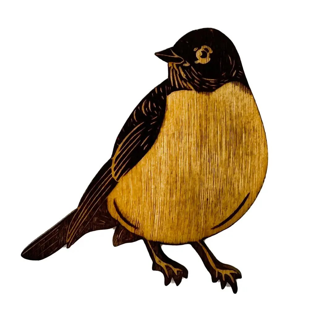 Wooden Bird Magnet