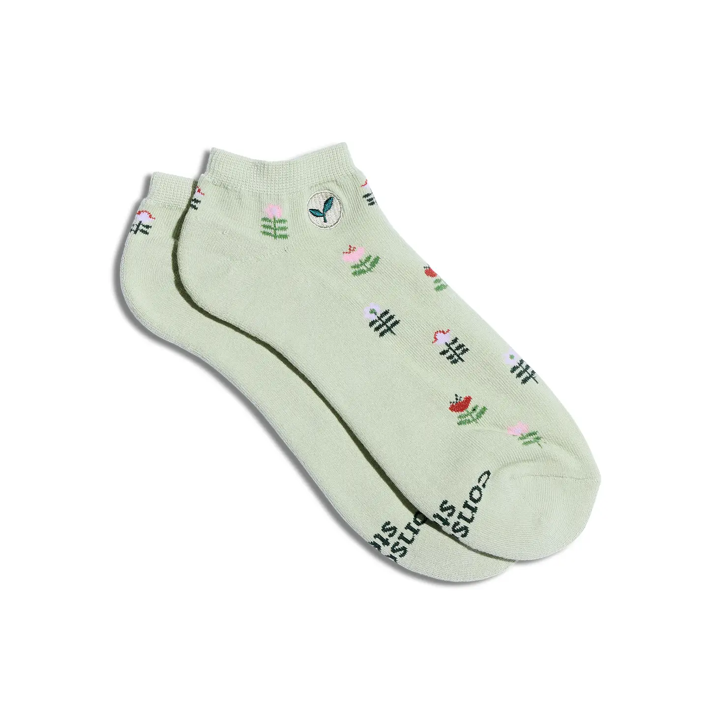 Socks That Plant Trees Ankle Green Tulips