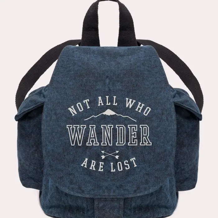 Not All Who Wander Slouchy Backpack