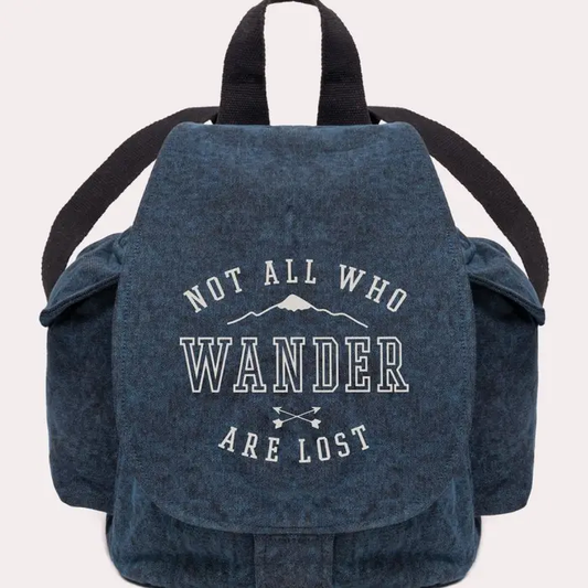 Not All Who Wander Slouchy Backpack
