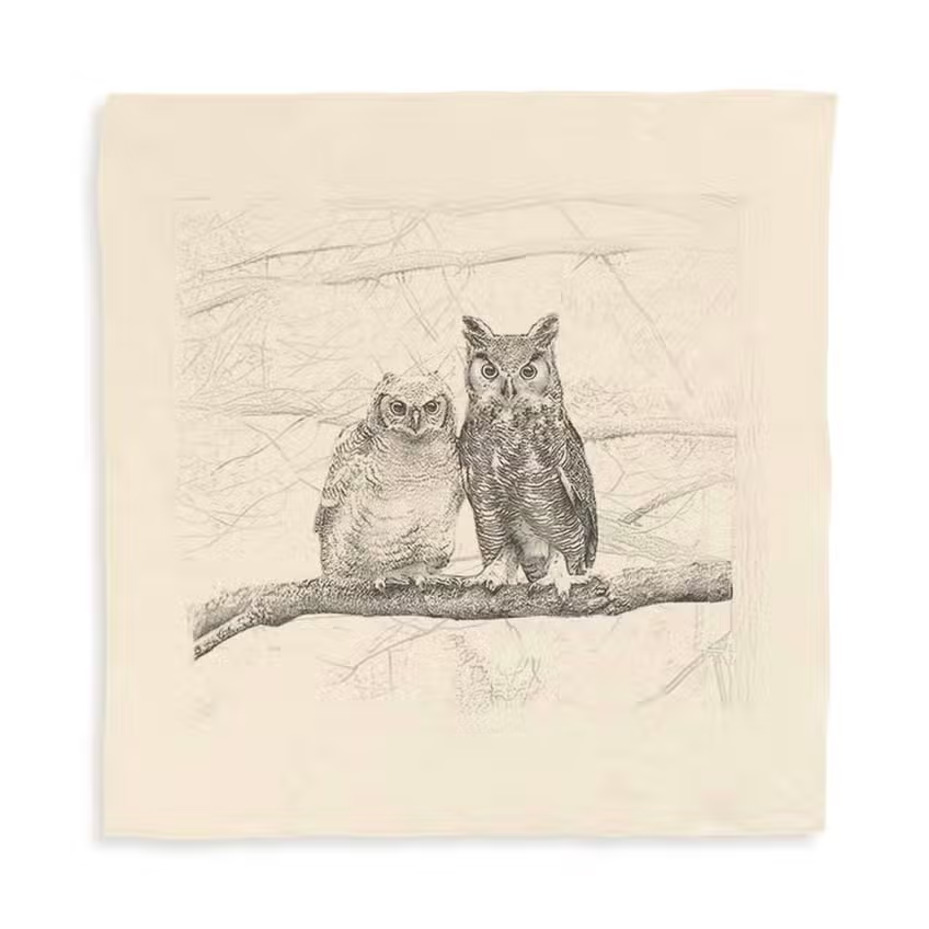 Woodlands Owls Tea Towel