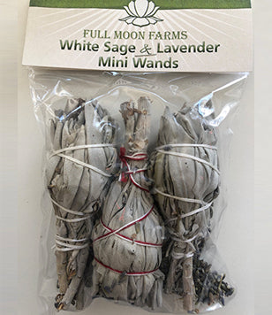 Mini White Sage & Lavender Wands Pack of 3