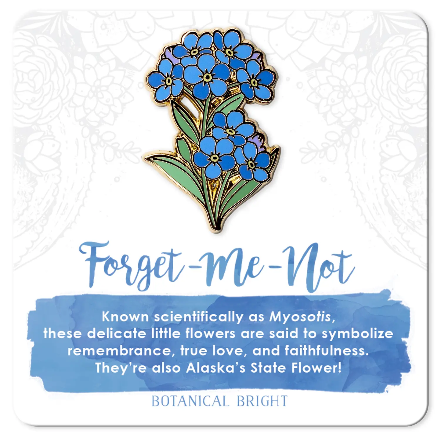 Forget Me Not Enamel Pin