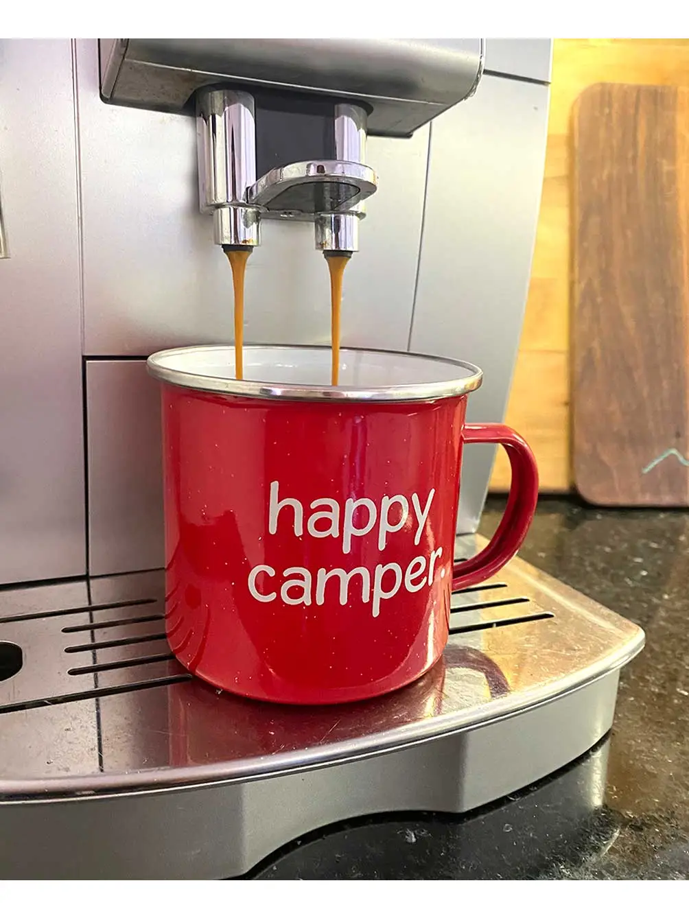 Happy Camper Enamel Mug