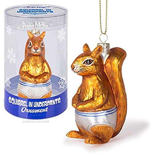 Ornament Squirrel with Underpants