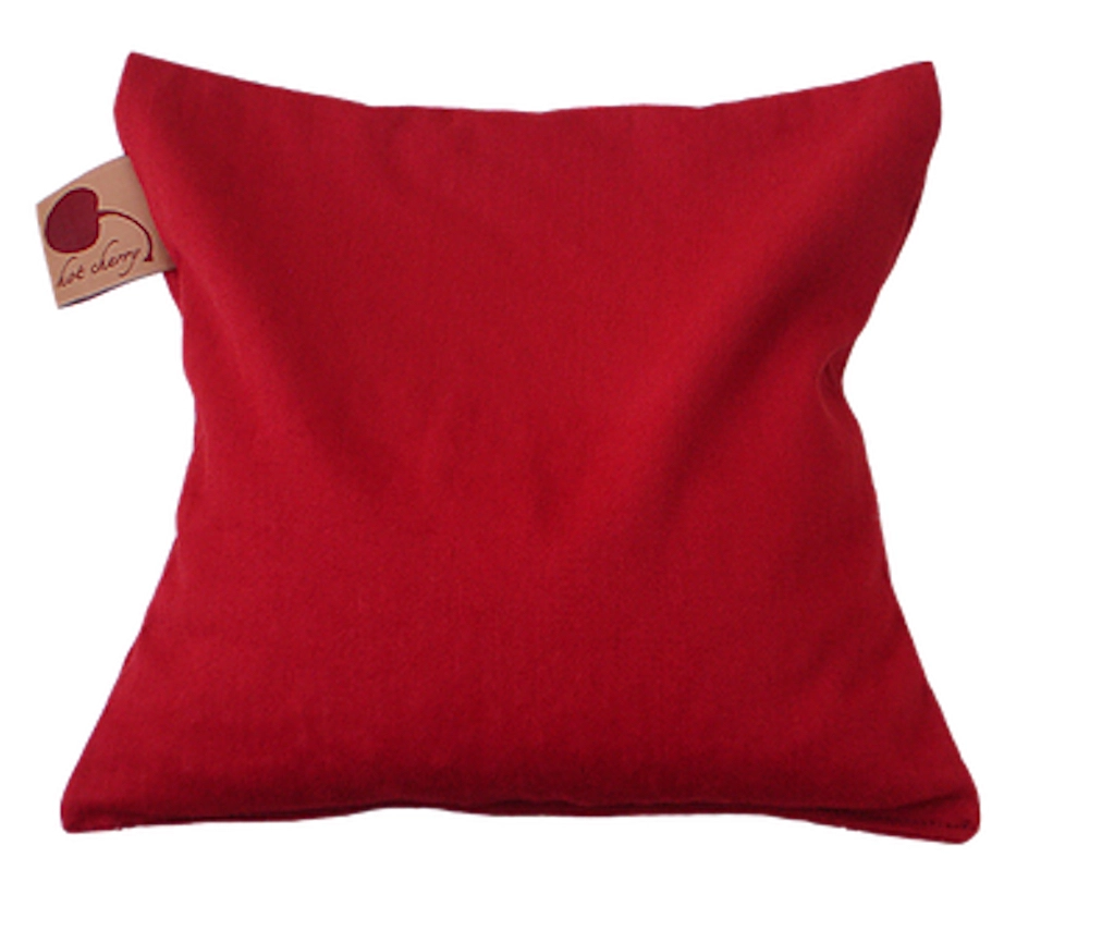 Hot Cherry Square Pillow Red