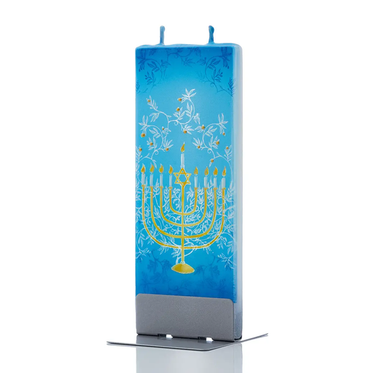 Flat Candle Seven Branch Temple Menorah