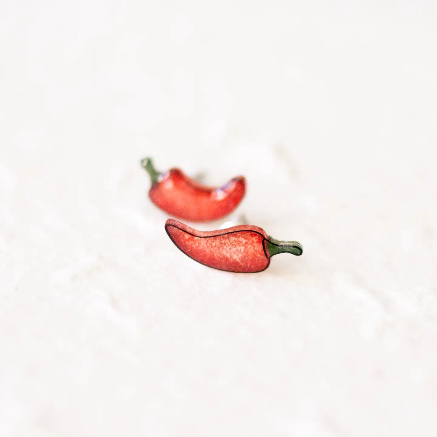 Red Chili Pepper Stud Earrings