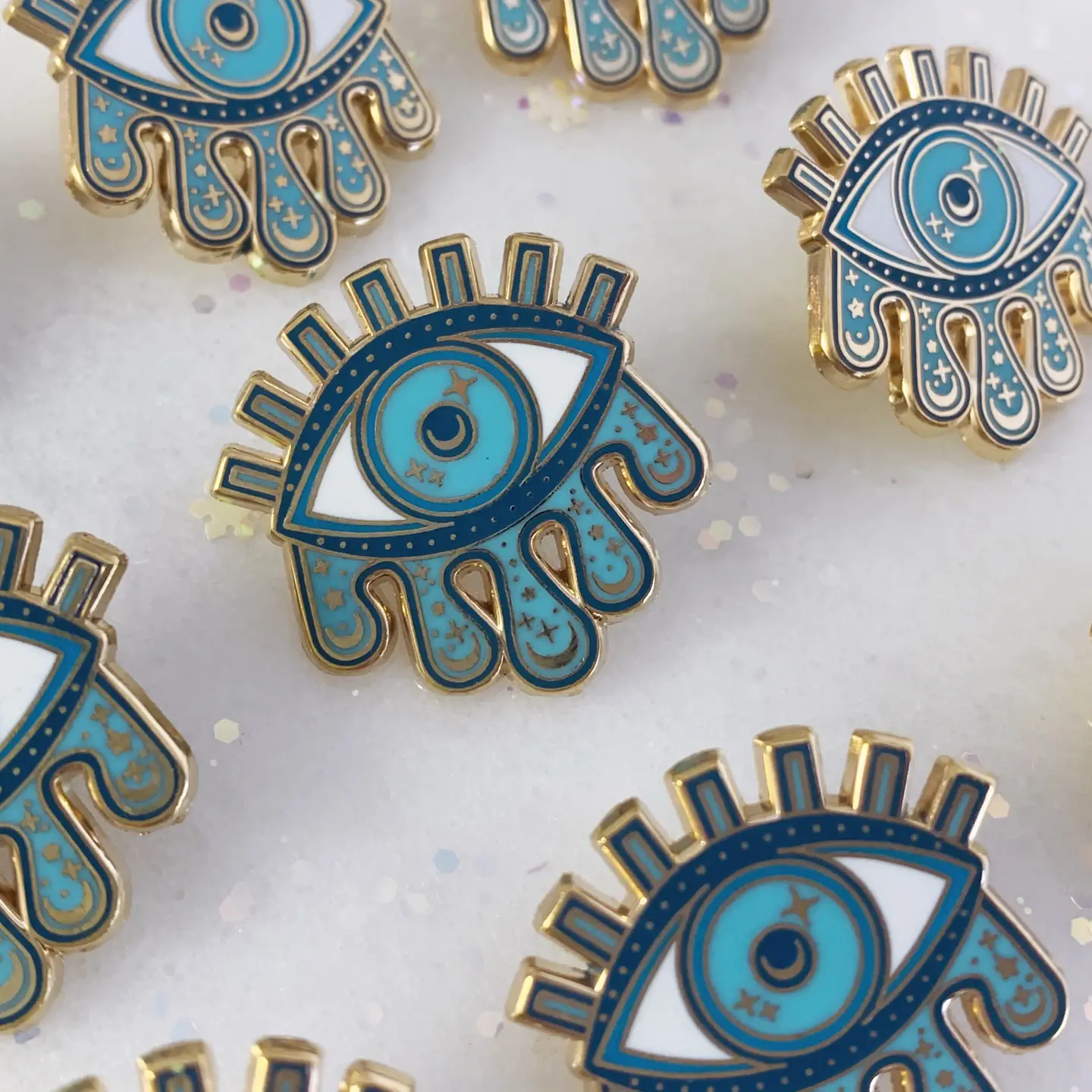 Cosmic Evil Eye Enamel Pin