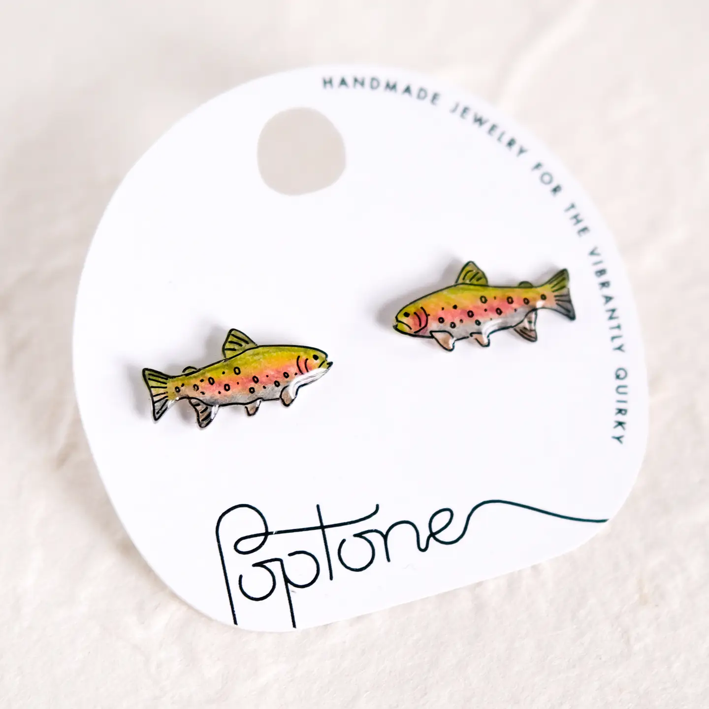 Rainbow Trout Stud Earrings