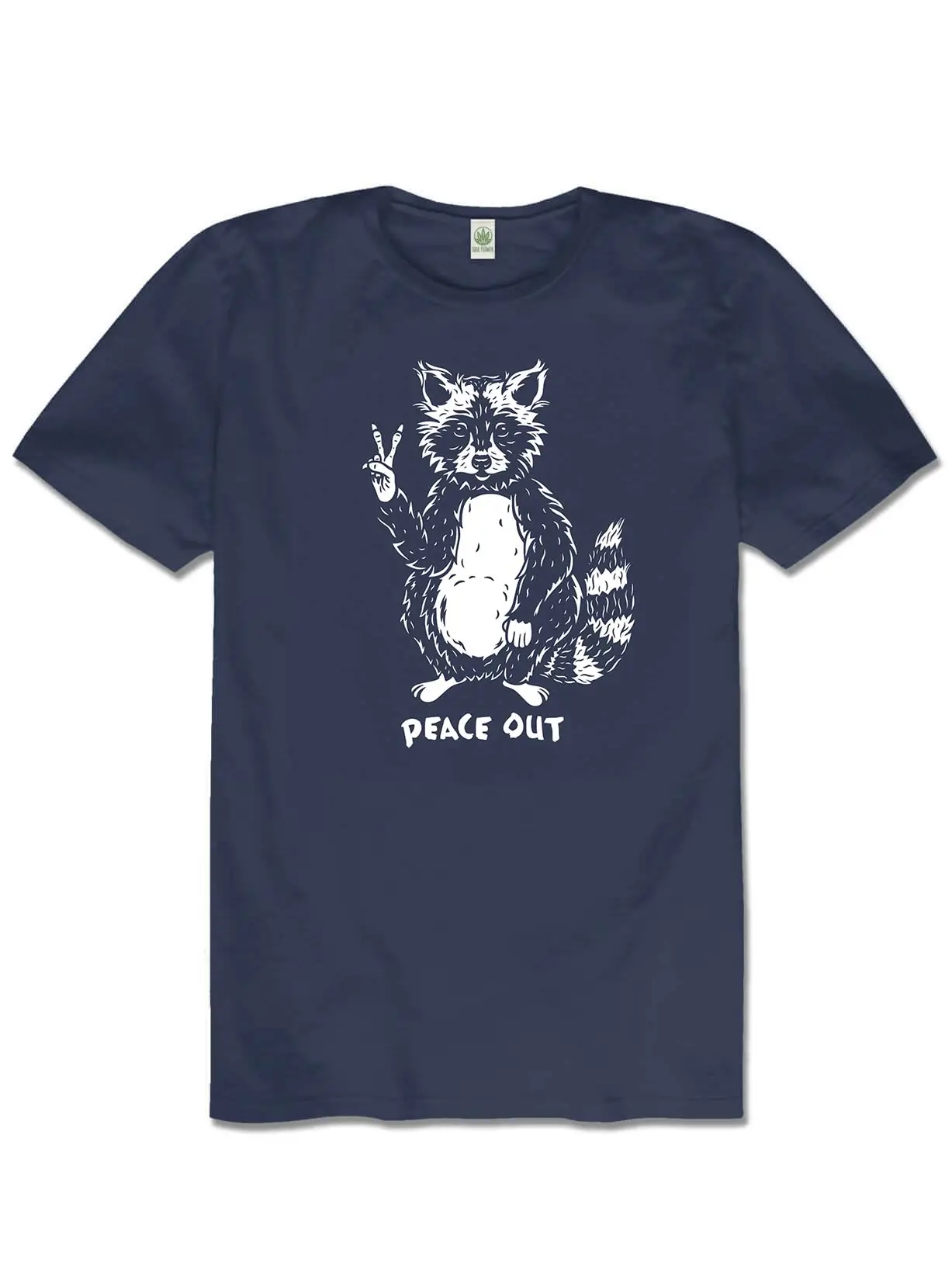 Peace Out Raccoon Organic T-Shirt