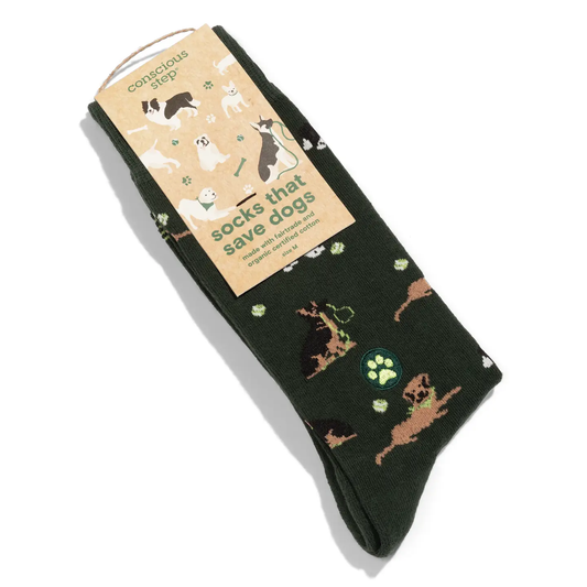 Socks That Save Dogs Go Fetch Green