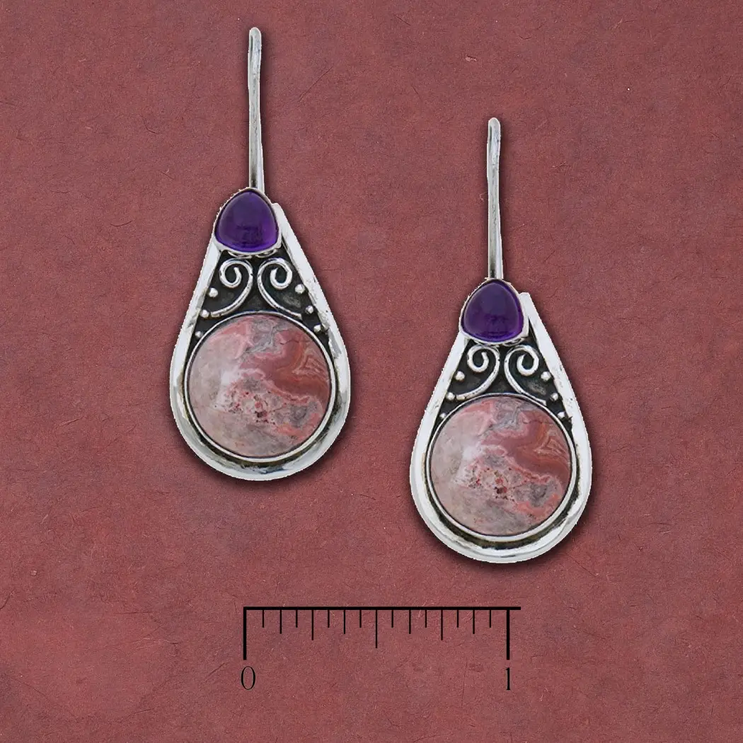 Rosetta Picture Rock Amethyst Earrings
