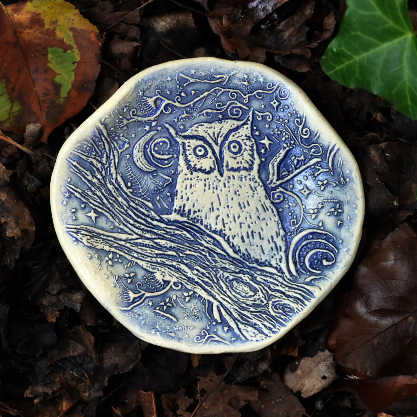 Night Owl Pottery Dish