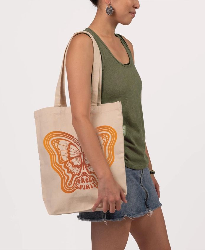 Free Spirit Butterfly Tote Bag