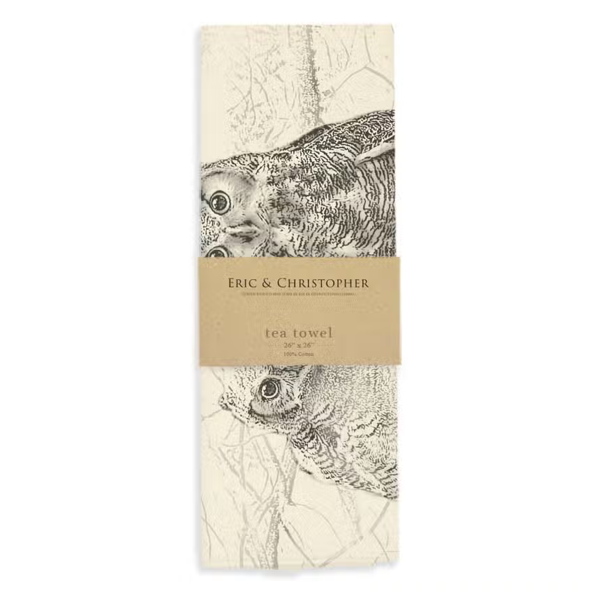 Woodlands Owls Tea Towel