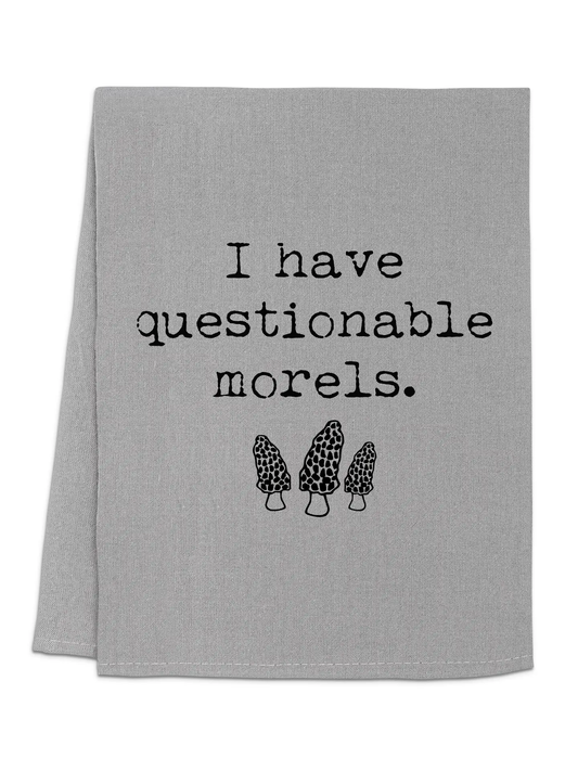 Questionable Morels Dish Towel