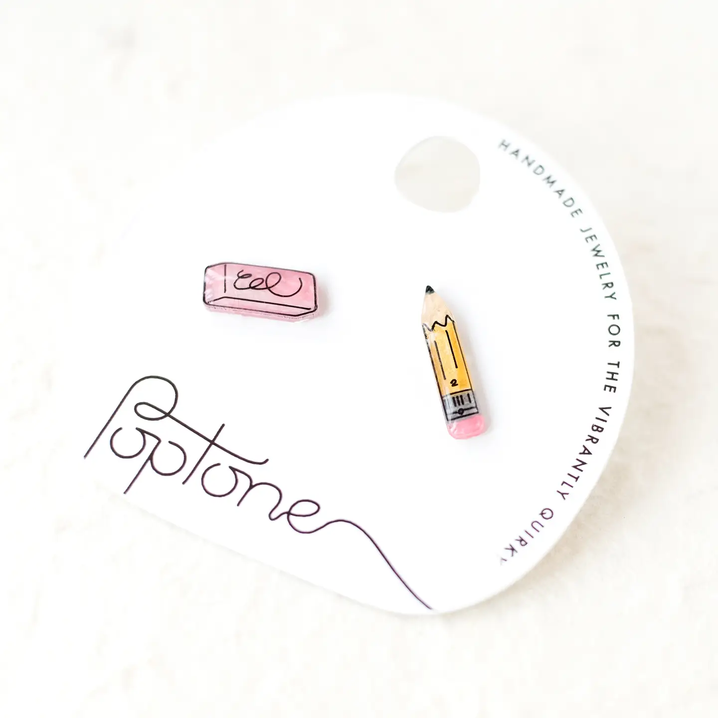 No 2 Pencil + Eraser Stud Earrings