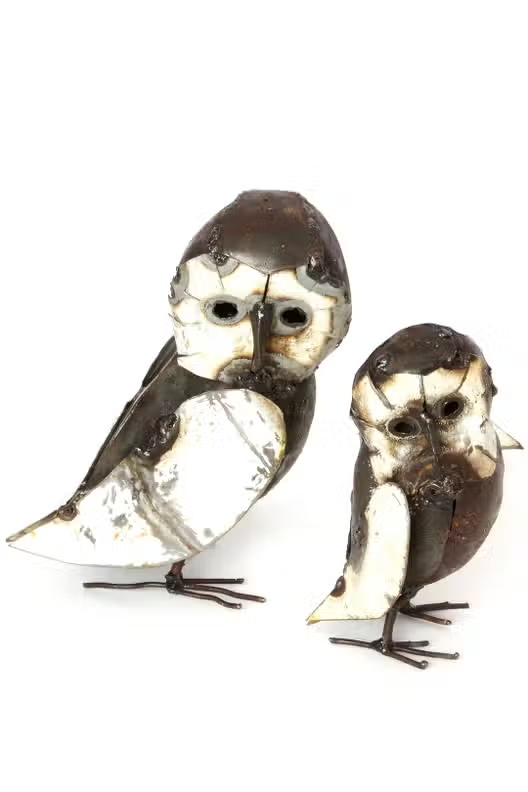 Curious Metal Owl Medium