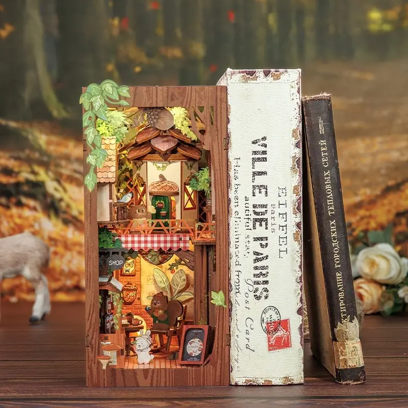 DIY Miniature Book Nook Kit: Squirrel Collector