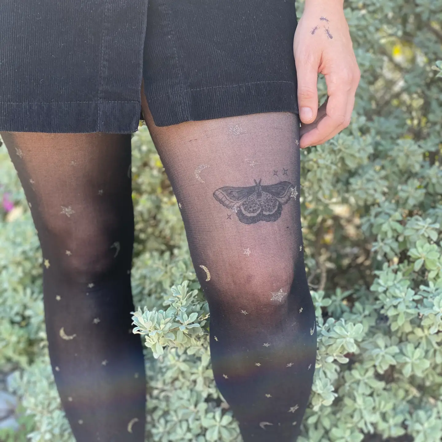 Night Moth Temporary Tattoo