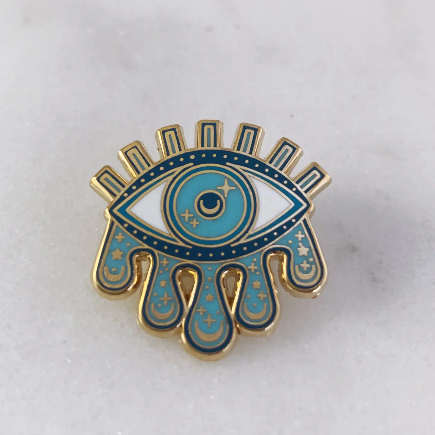 Cosmic Evil Eye Enamel Pin