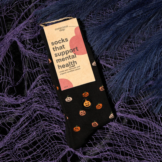 Socks That Support Mental Health Black Jack O Lanterns