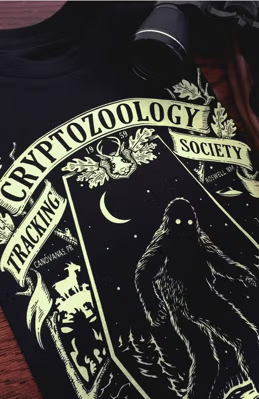 Cryptozoology Tracking T-Shirt-Glow in Dark