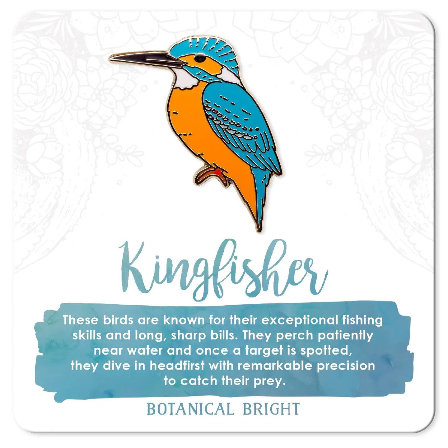 Kingfisher Enamel Pin