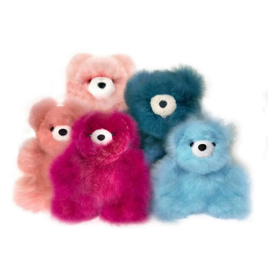 Alpaca Stuffed Animal - Colorful Bear - Micro 7"