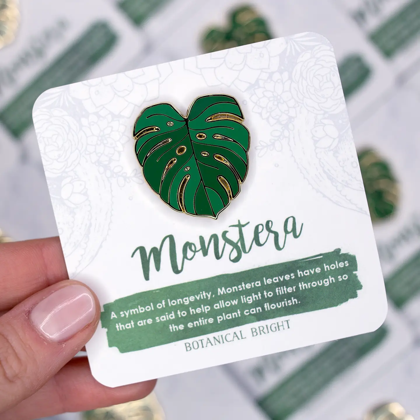 Monstera Enamel Pin