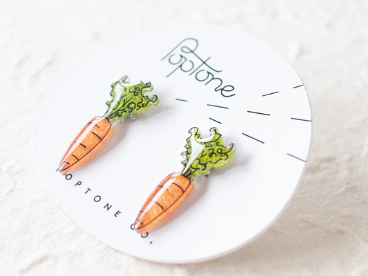 Carrot Stud Earrings