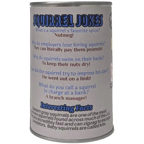 Canned Squirrel Stuffed Animal