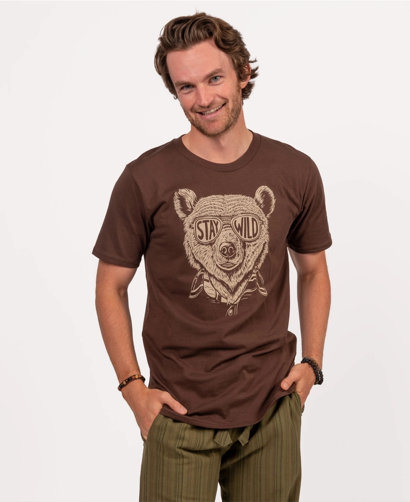 Stay Wild Bear Organic T-Shirt