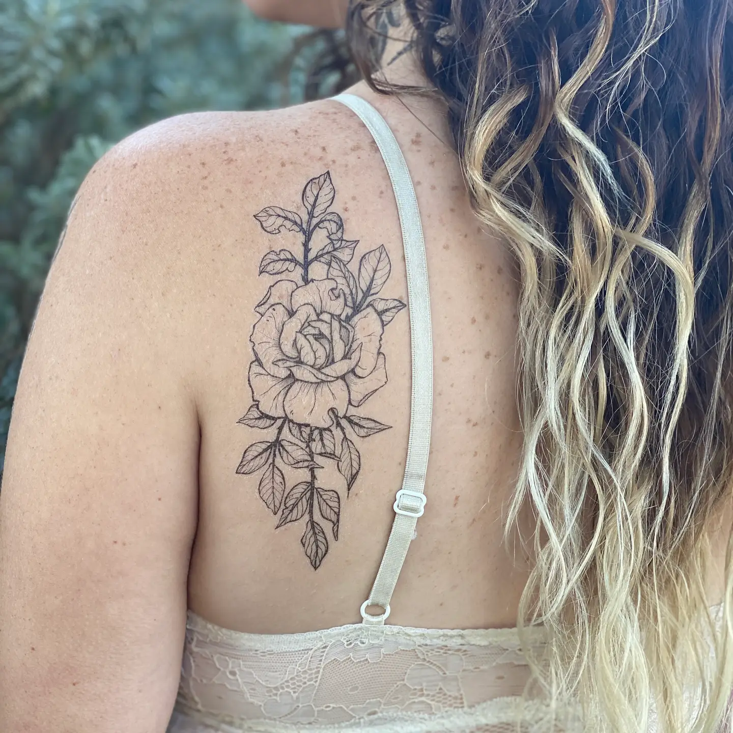 Rose Blossom Temp Tattoo