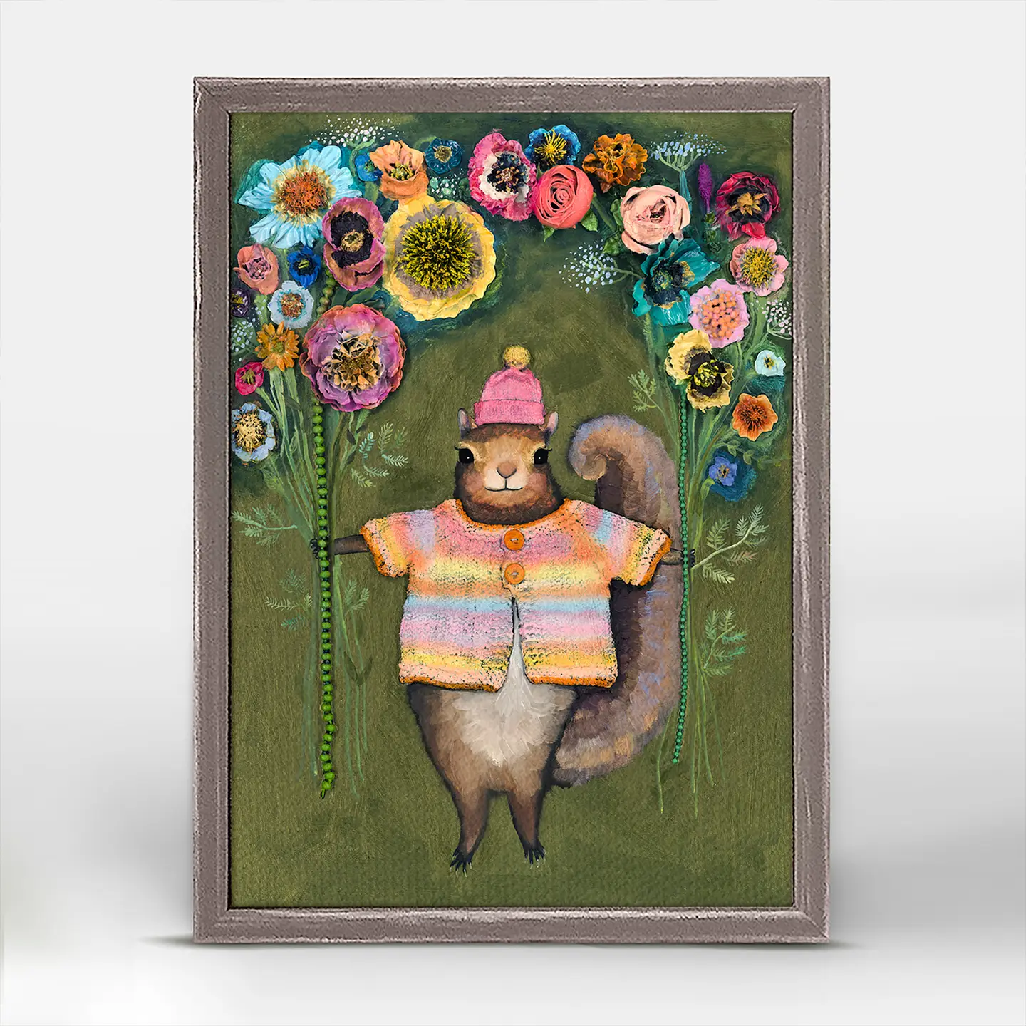 Squirrel Bouquet Mini Canvas