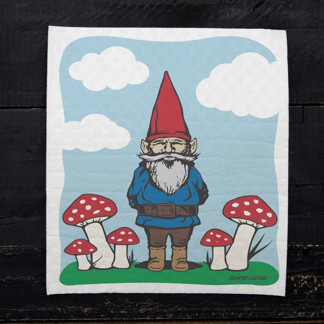 Garden Gnome Swedish Dish Cloth