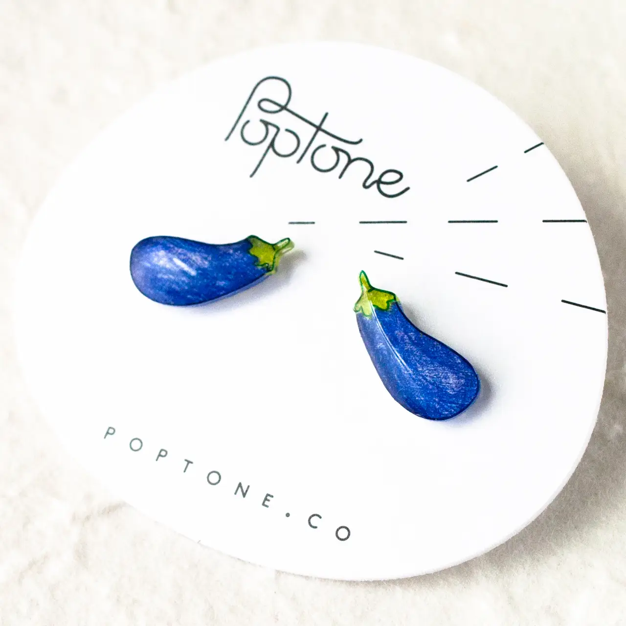 Eggplant Stud Earrings