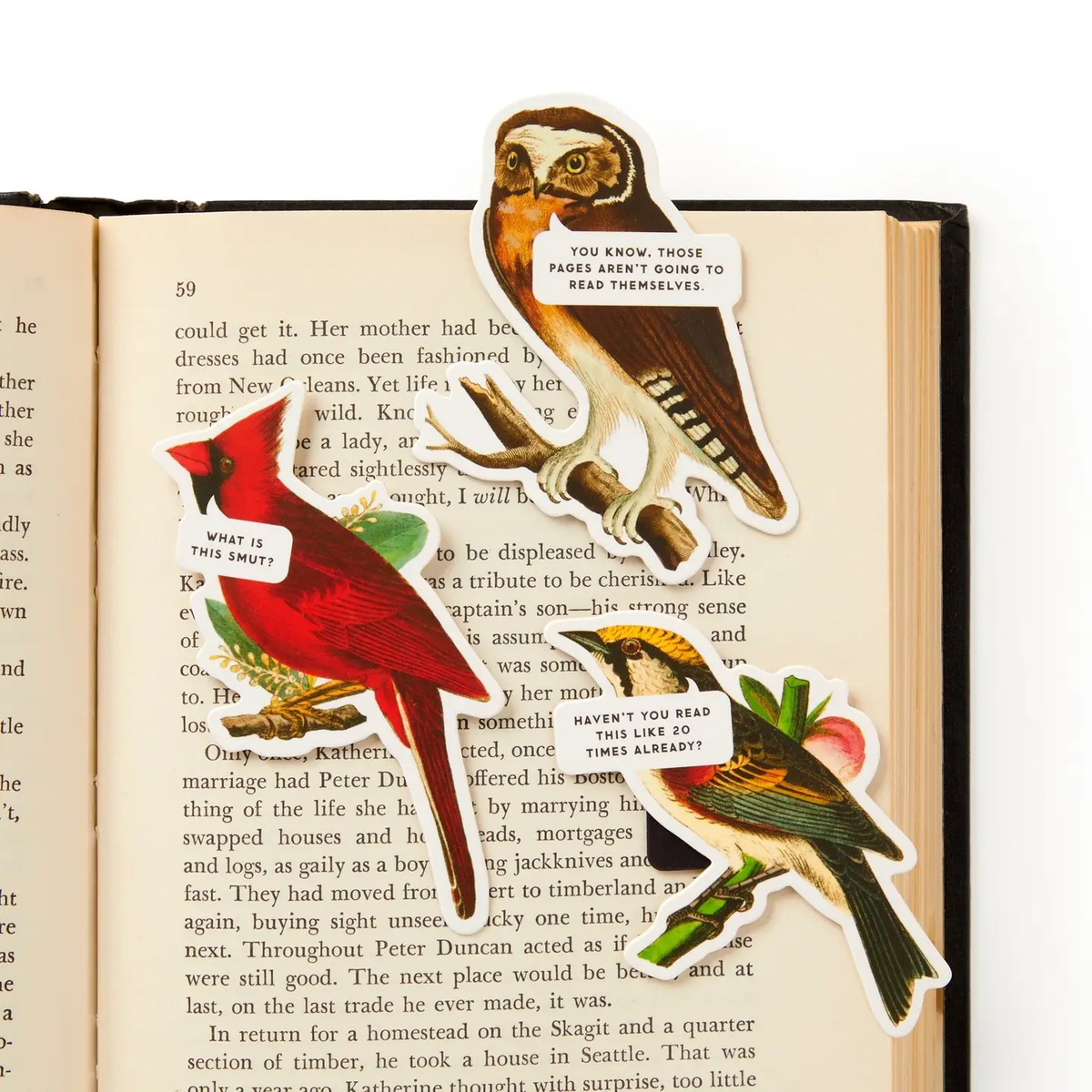 Brass Monkey Salty Birds Magnetic Bookmark Set