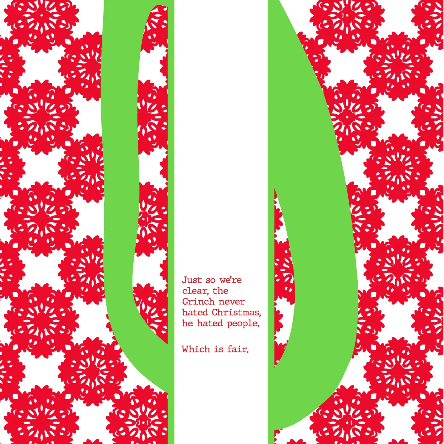 Snarky Dish Towel: Christmas Grinch