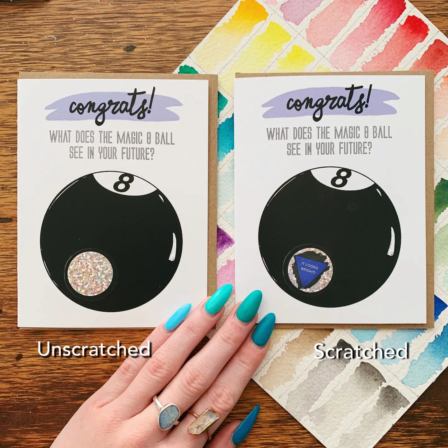 Scratch-Off Magic 8 Ball Card