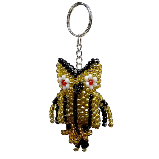 Beaded Owl Keychain